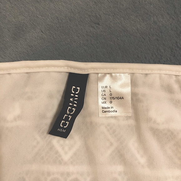 White Short Lace Dress, Large, H&M - Picture 5 of 5